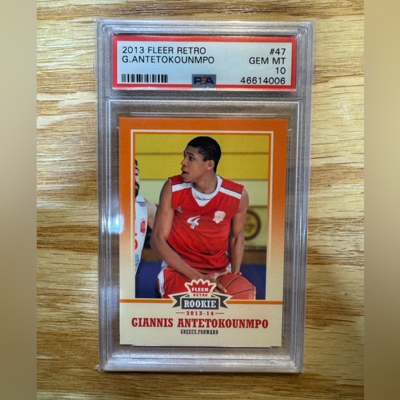 2013-14 Fleer Retro #47 Giannis Antetokounmpo Bucks RC Rookie PSA 10 GEM MINT - Picture 1 of 2